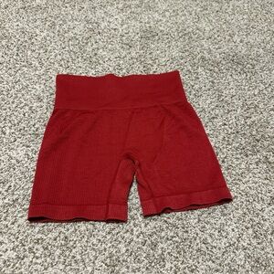 Red Biker Shorts